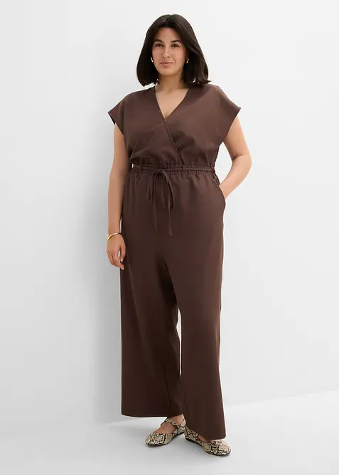 Jumpsuit med korta &auml;rmar, bonprix