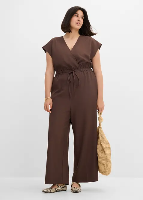 Jumpsuit med korta &auml;rmar, bonprix