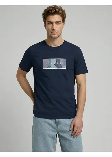 T-shirt i bomull fr&aring;n JJ REBEL, JJ REBEL