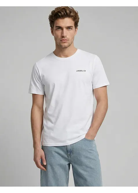 T-shirt i bomull fr&aring;n JJ REBEL, JJ REBEL