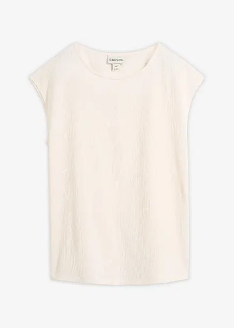 Topp i material med struktur, bonprix