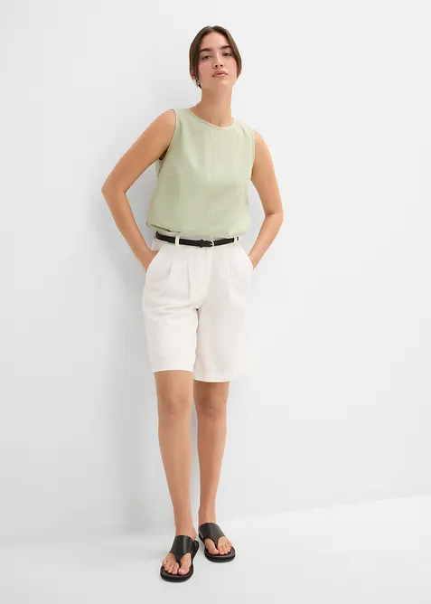 Marleneshorts i mix av lin och viskos, bonprix