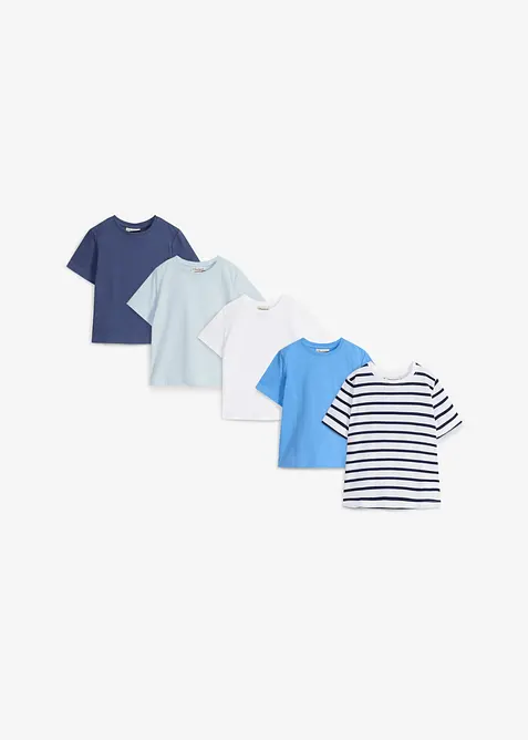 T-shirt av ekologisk bomull (5-pack), bonprix