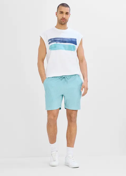Shorts i frott&eacute; med bekv&auml;m midja, bonprix