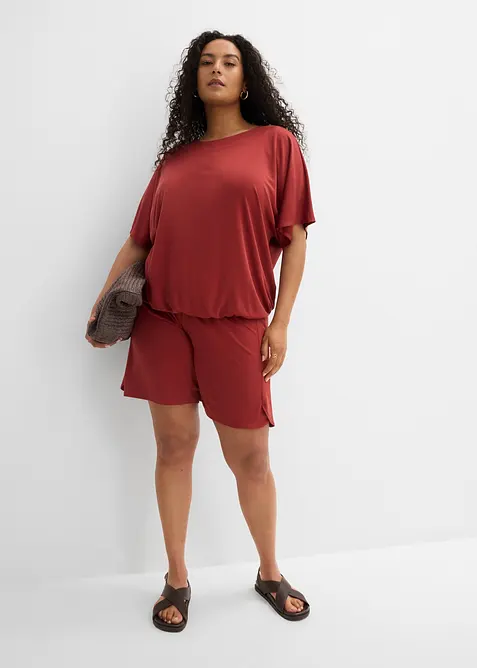 Dra p&aring;-shorts av mjuk viskosmix, bonprix