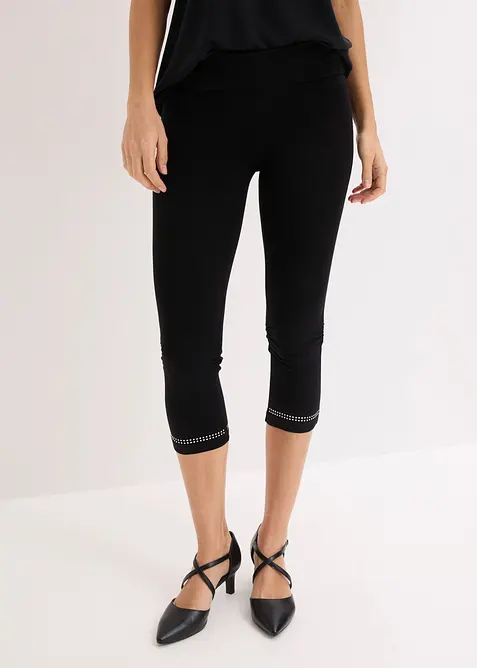 Caprileggings med glitter (2-pack), bonprix