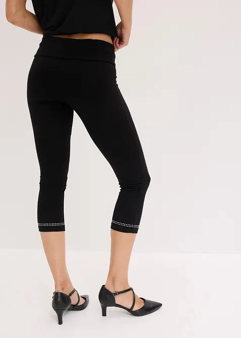 Caprileggings med glitter (2-pack), bonprix