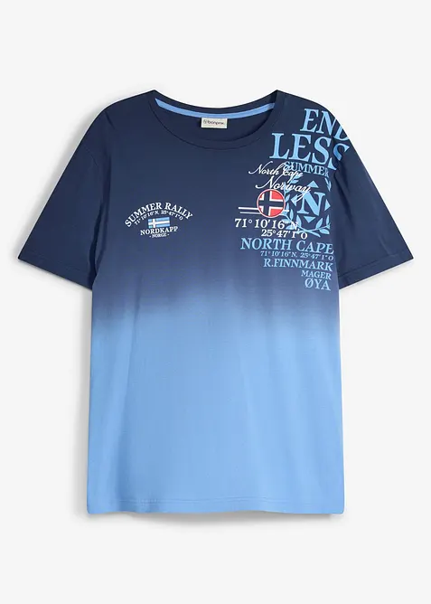 T-shirt med olika f&auml;rgnyanser, av ekologisk bomull, bonprix
