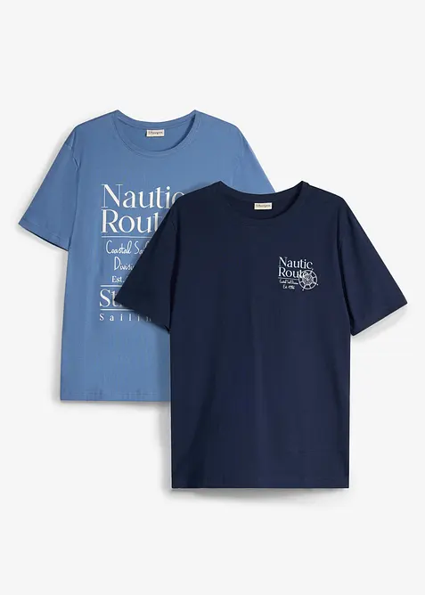 T-shirt i ekologisk bomull (2-pack), bonprix