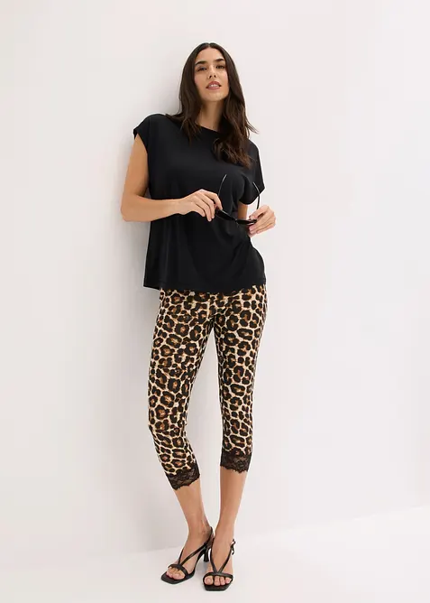 Caprileggings med spets, bonprix