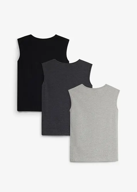 Linne med ekologisk bomull (3-pack), bonprix