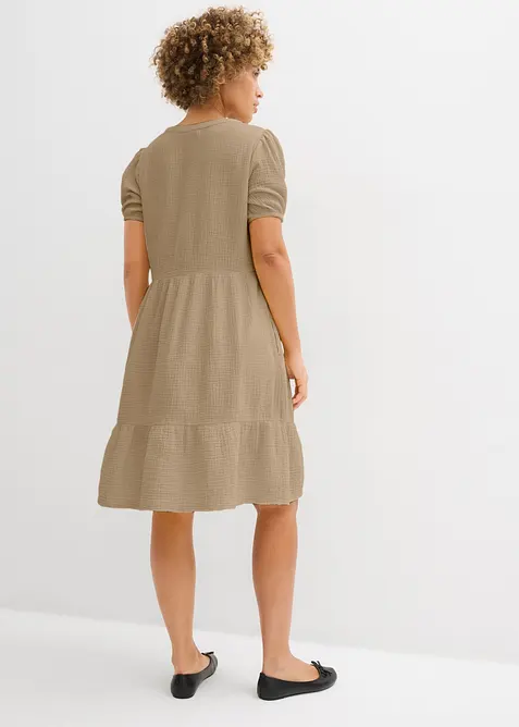 Oversized kl&auml;nning i bomullsmuslin, bonprix
