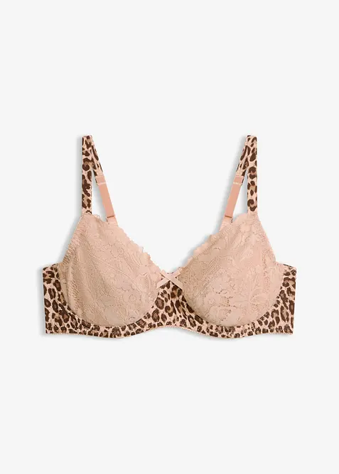 BH med bygel och leopardm&ouml;nster, bonprix