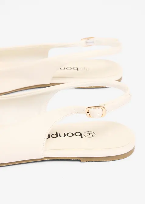 Ballerinasko med slingback och dekorativ rem, bonprix