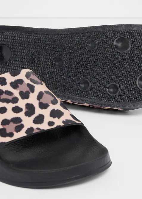 Toffla med leopardm&ouml;nster, bonprix