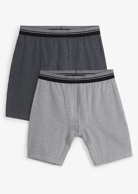 L&aring;nga boxershorts med bomull (2-pack), bonprix