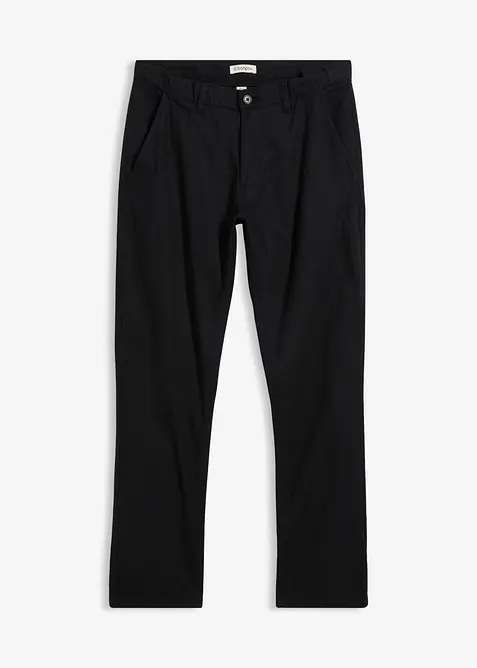 Chinos i linneblandning, normal passform, raka ben, bonprix