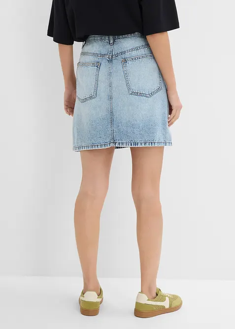 Jeanskjol med asymmetrisk midja, bonprix
