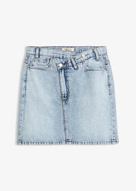 Jeanskjol med asymmetrisk midja, bonprix