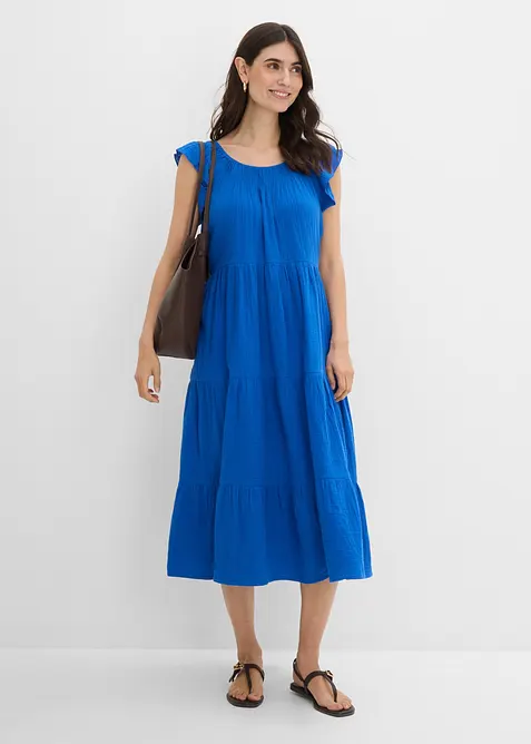 Kl&auml;nning av luftig muslin, bonprix