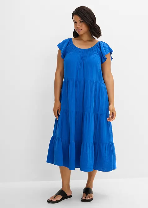 Kl&auml;nning av luftig muslin, bonprix
