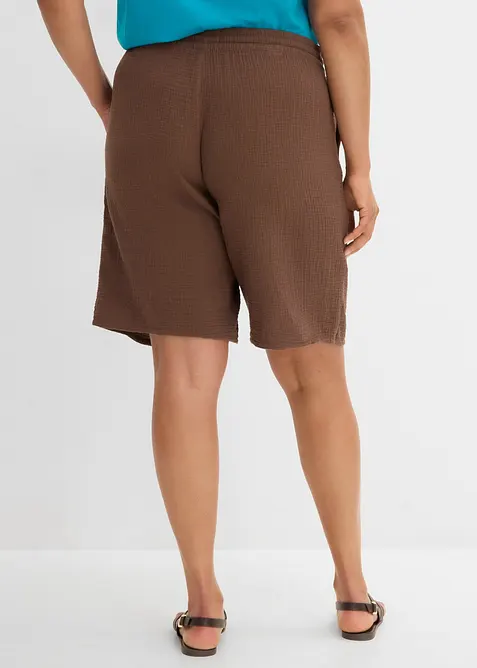 Dra p&aring;-shorts av muslin, bonprix