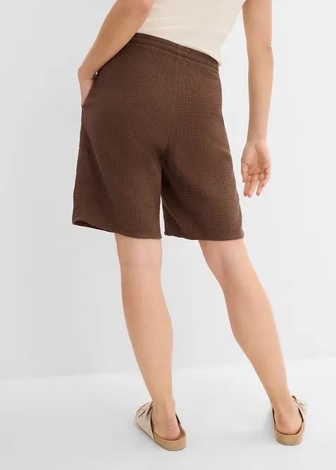 Dra p&aring;-shorts av muslin, bonprix