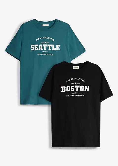 T-shirt i bomull (2-pack), bonprix
