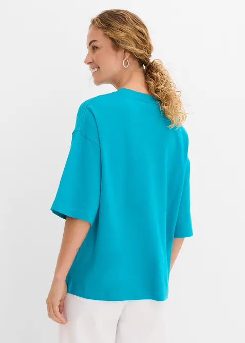 Oversizetopp av tjock jersey i ekologisk bomull, bonprix
