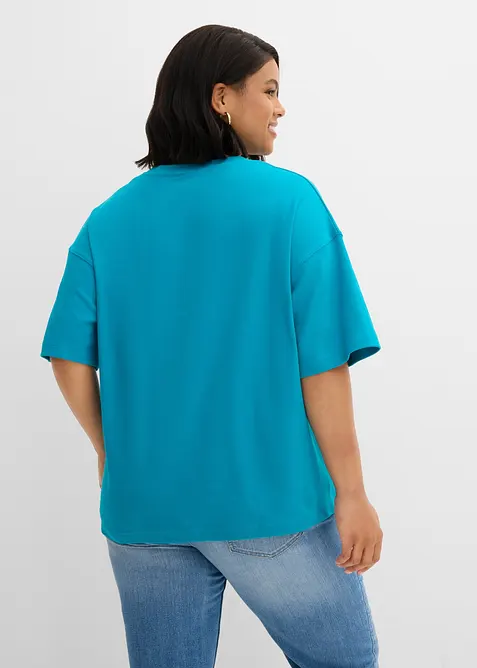 Oversizetopp av tjock jersey i ekologisk bomull, bonprix