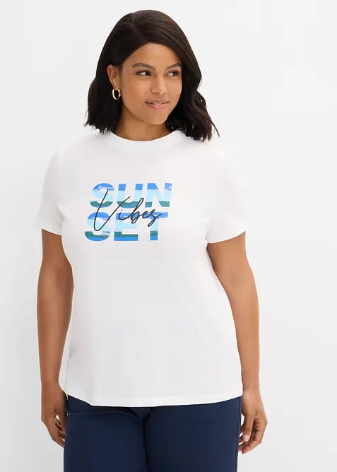 T-shirt av ren bomull, bonprix