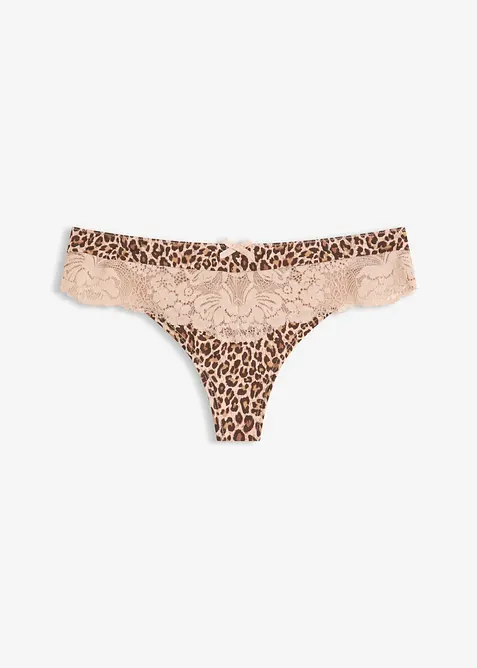 Stringtrosa med leopardm&ouml;nster, bonprix