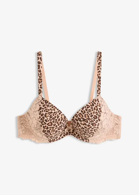 Formpressad BH med leopardm&ouml;nster, bonprix