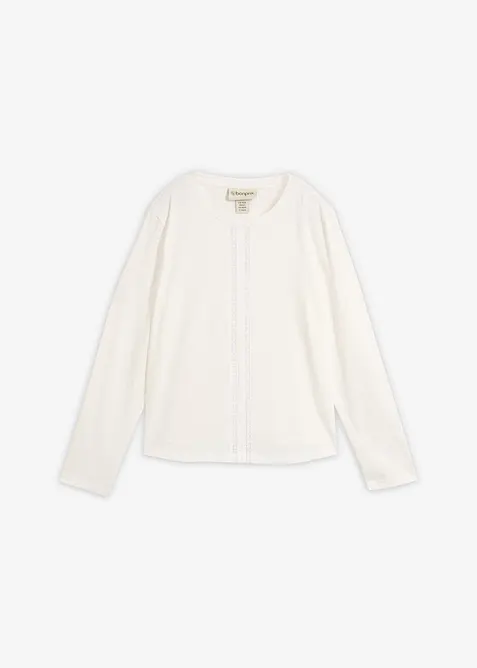 Spetstopp av bomullsjersey, bonprix