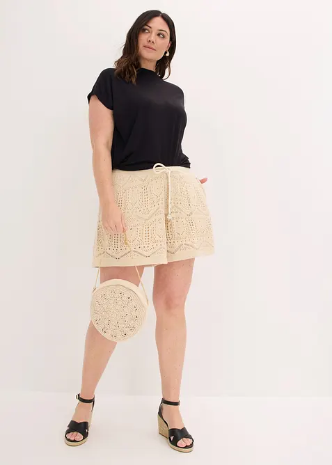 H&aring;lm&ouml;nstrade shorts av bomullsmix, bonprix