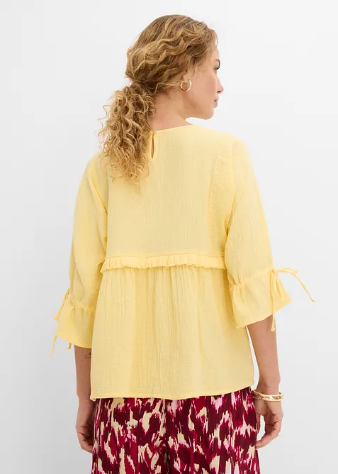 Blustopp av luftig muslin, bonprix
