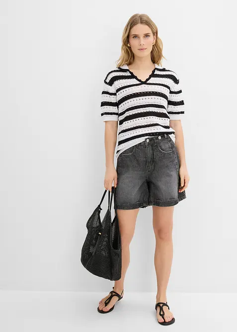 Stickad jumper, bonprix