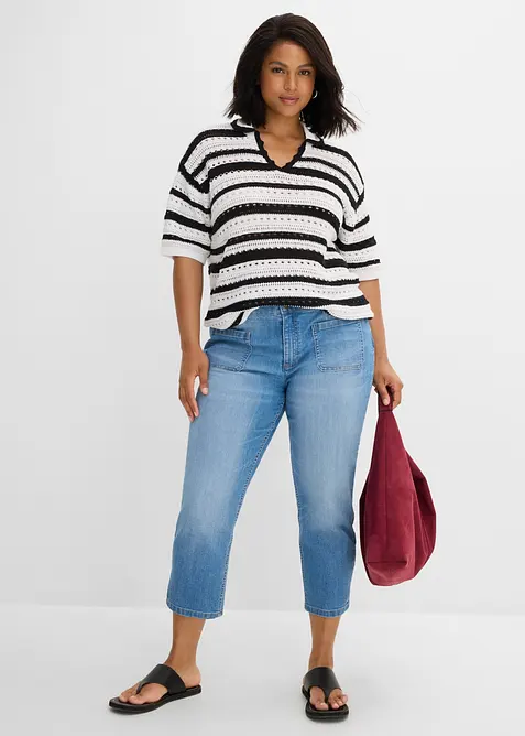 Stickad jumper, bonprix