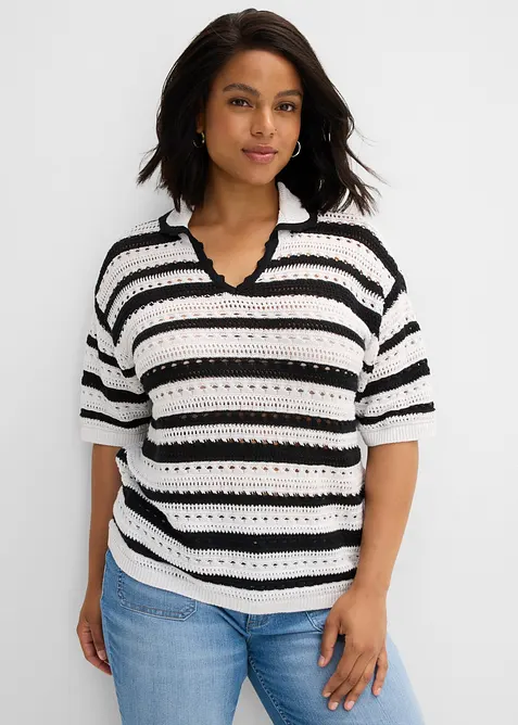 Stickad jumper, bonprix