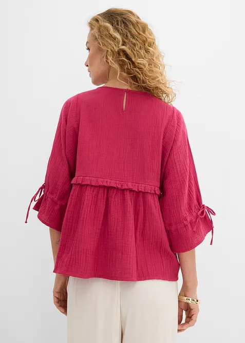 Blustopp av luftig muslin, bonprix