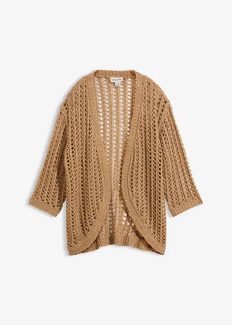 H&aring;lm&ouml;nstrad cardigan med paljetter, bonprix
