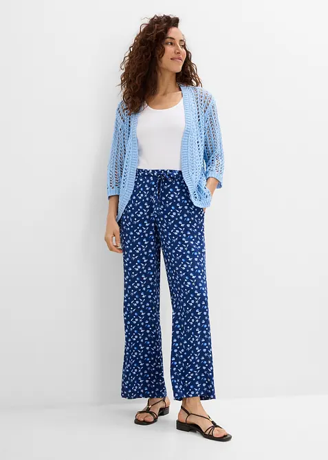 H&aring;lm&ouml;nstrad cardigan med paljetter, bonprix