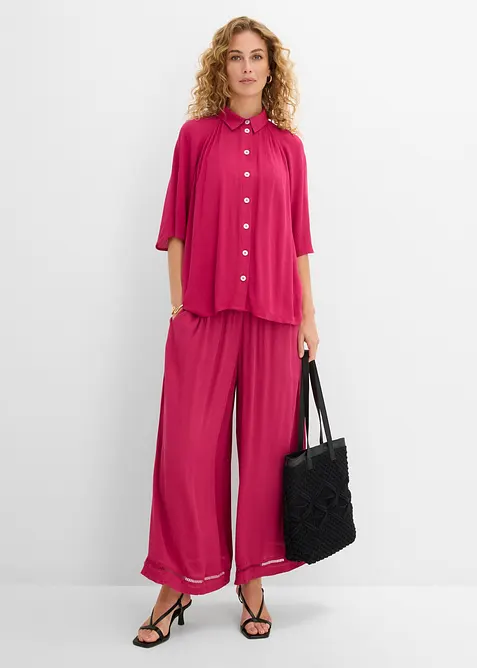 Oversizeblus i viskos med struktur, bonprix