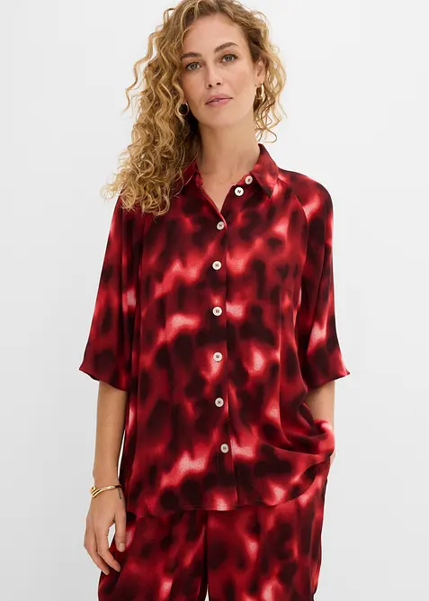 Oversizeblus i viskos med struktur, bonprix