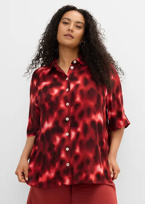 Oversizeblus i viskos med struktur, bonprix