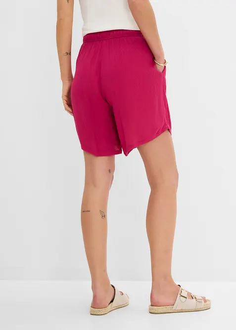 Dra p&aring;-shorts av viskos med struktur, bonprix