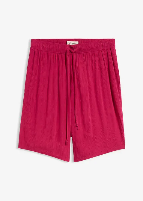 Dra p&aring;-shorts av viskos med struktur, bonprix