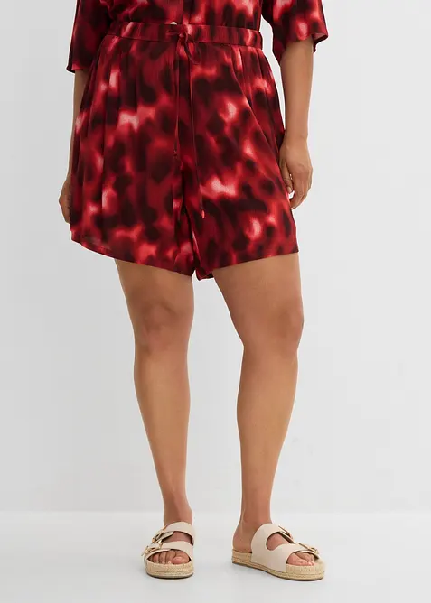 Dra p&aring;-shorts av viskos med struktur, bonprix