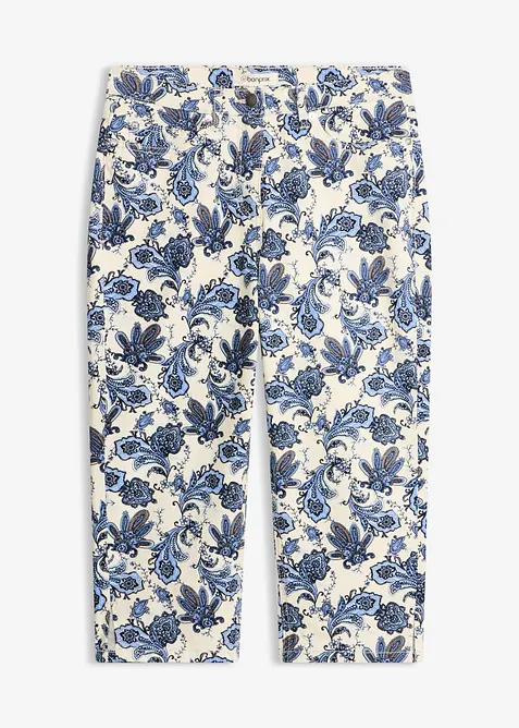 Capribyxa i bomullsstretch, bonprix