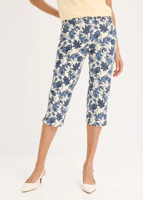 Capribyxa i bomullsstretch, bonprix